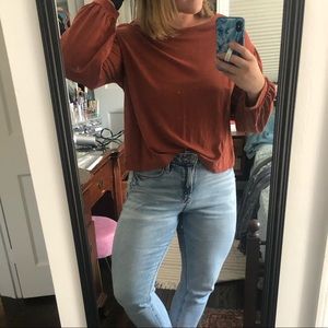Madewell burnt orange top